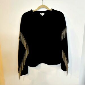 GLAM Los Angeles western fringe sweatshirt size small NWT